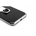 Wholesale iPhone 7 Plus Aluminum Design Ring Holder Stand Case (Black)